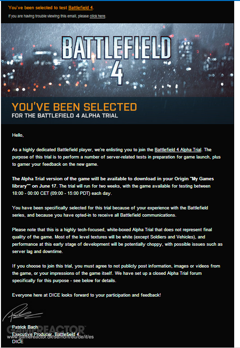 Algunos jugar�n a Battlefield 4 esta noche