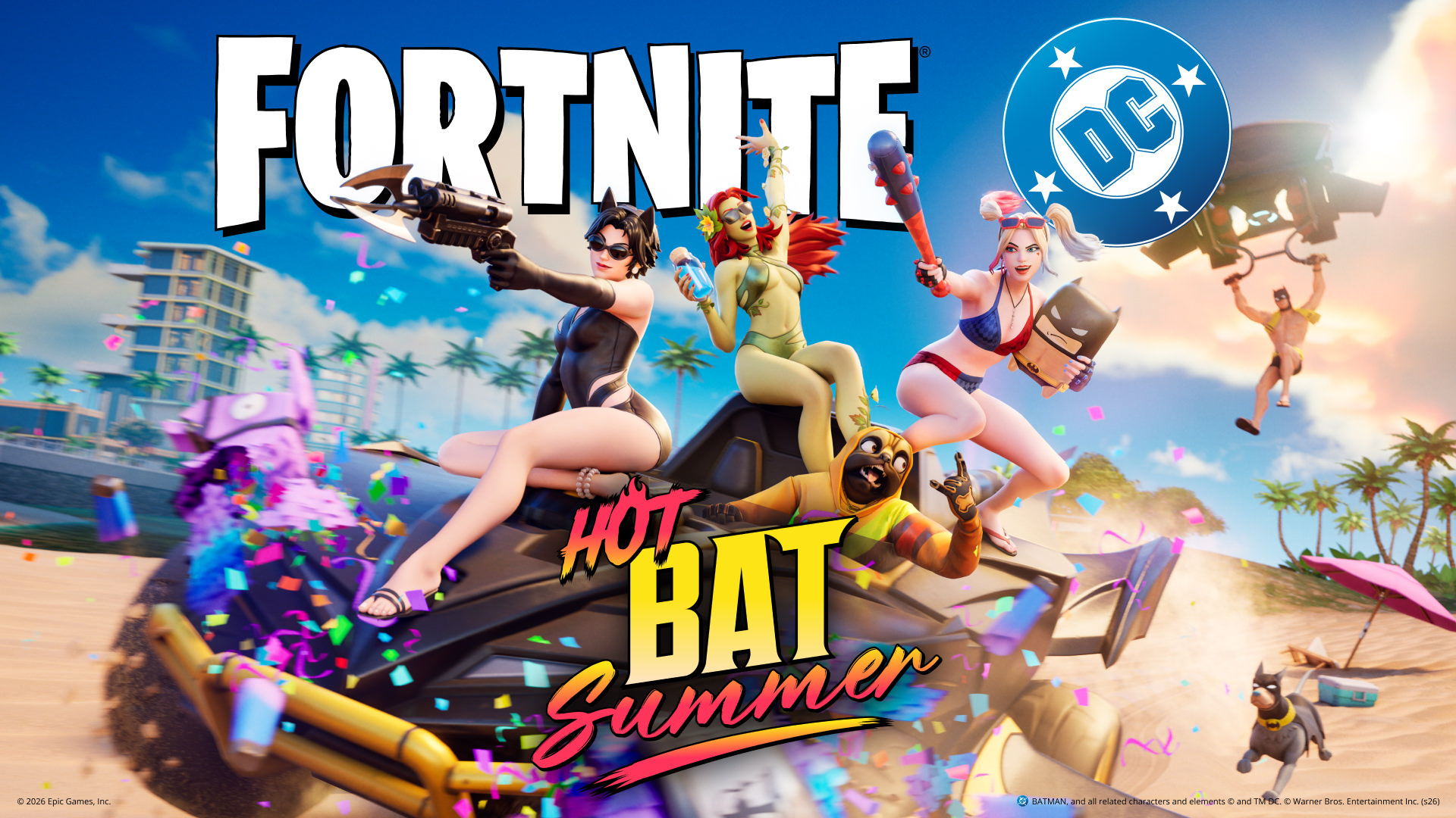 Fortnite celebra el verano con los personajes favoritos de DC en ropa ligera