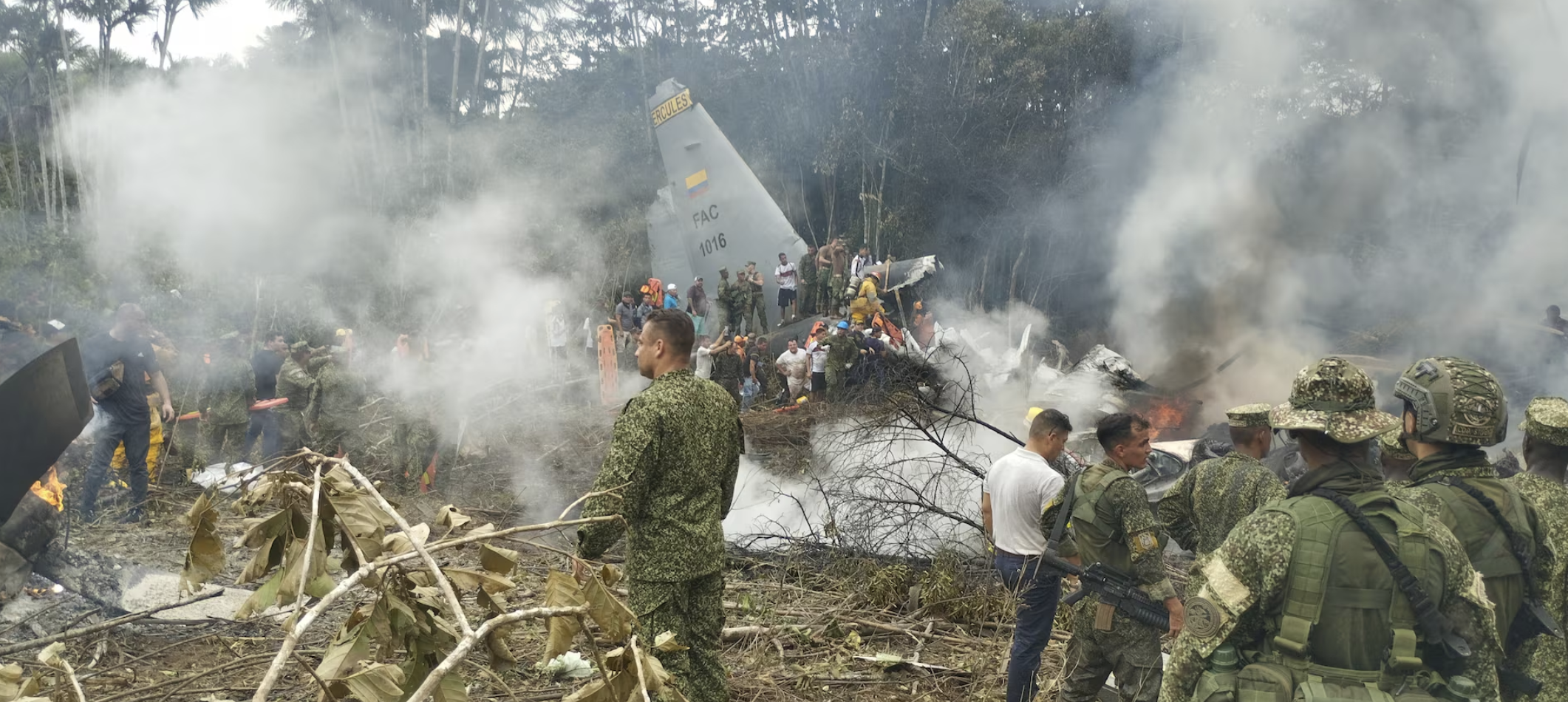 El accidente de un avión militar colombiano causa 66 muertos
