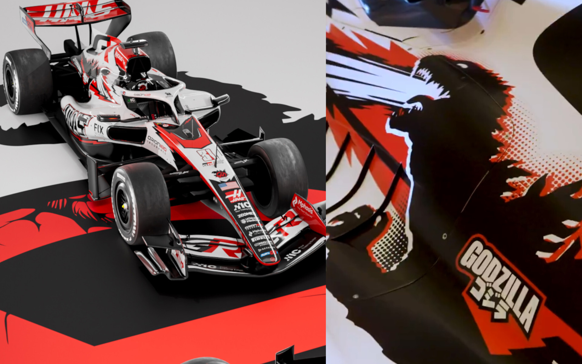 Haas F1 Team usará una decoración del coche especial con Godzilla
