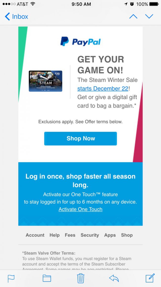 Paypal filtra la fecha de las rebajas de invierno de Steam