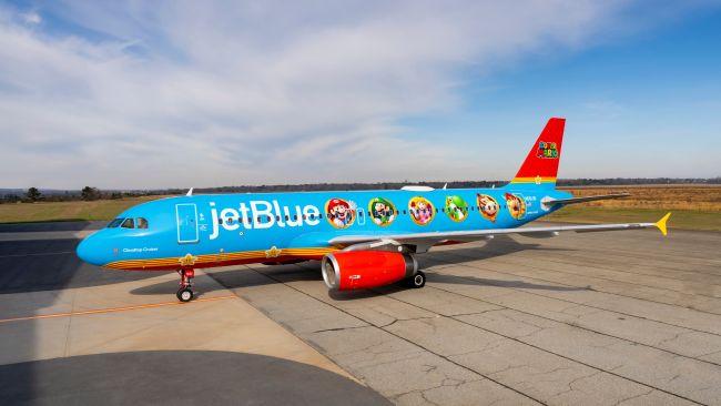 JetBlue renueva uno de sus aviones con Super Mario