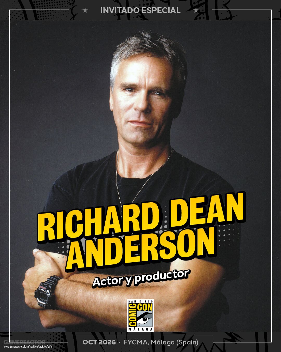 Richard Dean Anderson, el eterno MacGyver, nueva confirmación para la San Diego Comic-Con Málaga 2026