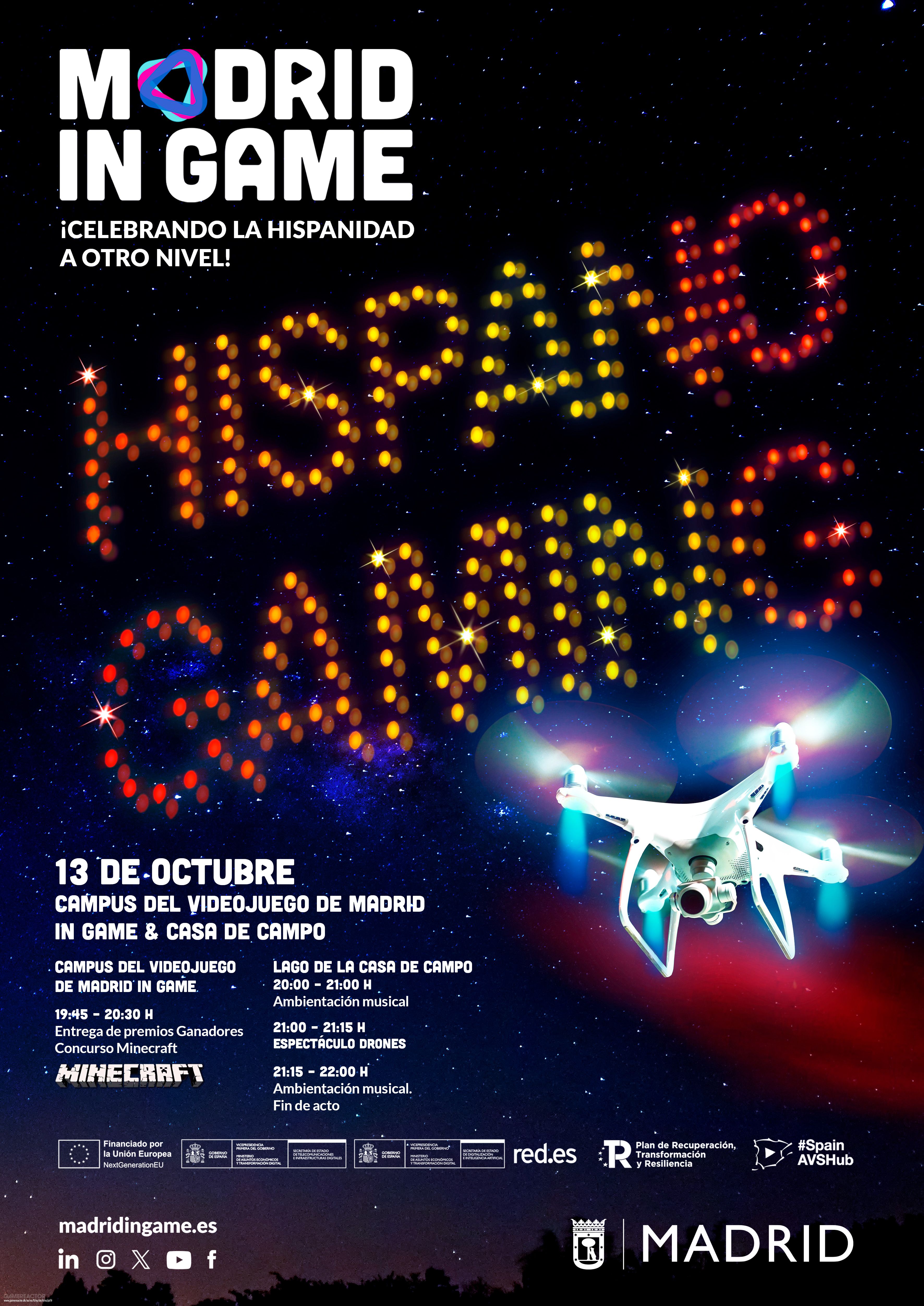 Madrid in Game celebra la Hispanidad el próximo viernes con el espectáculo de drones más grande en España