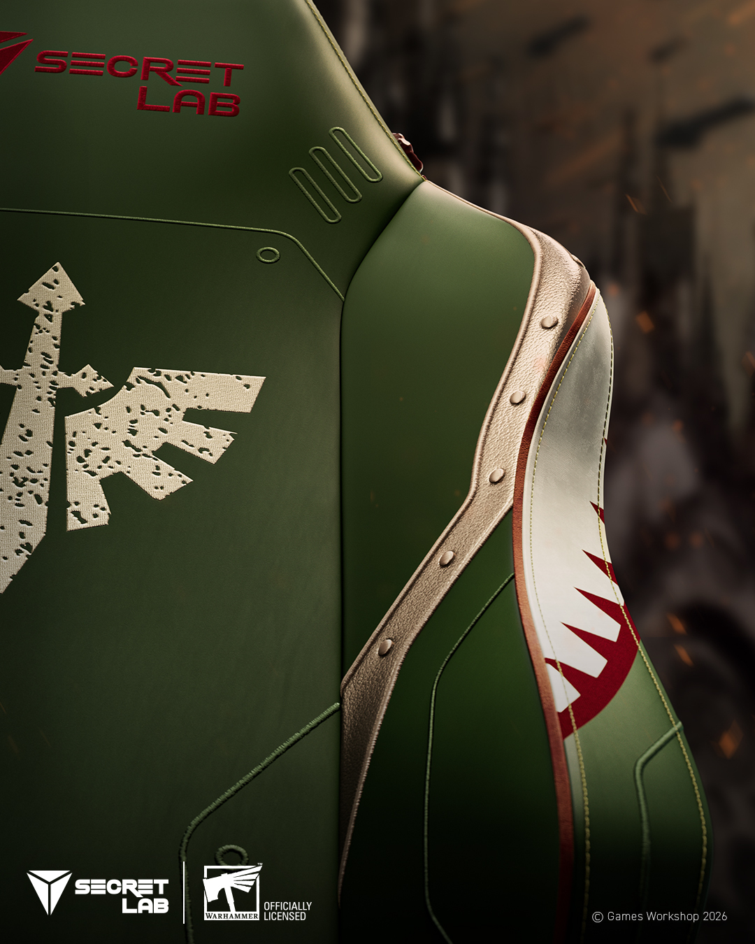 Secretlab tambén se sumó a la celebración de Warhammer Skulls presentado su silla gaming Titan Evo edición Ángeles Oscuros