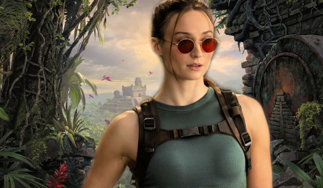 Se filtran las primeras imágenes que muestran a Sophie Turner en acción como Lara Croft en la serie Tomb Raider