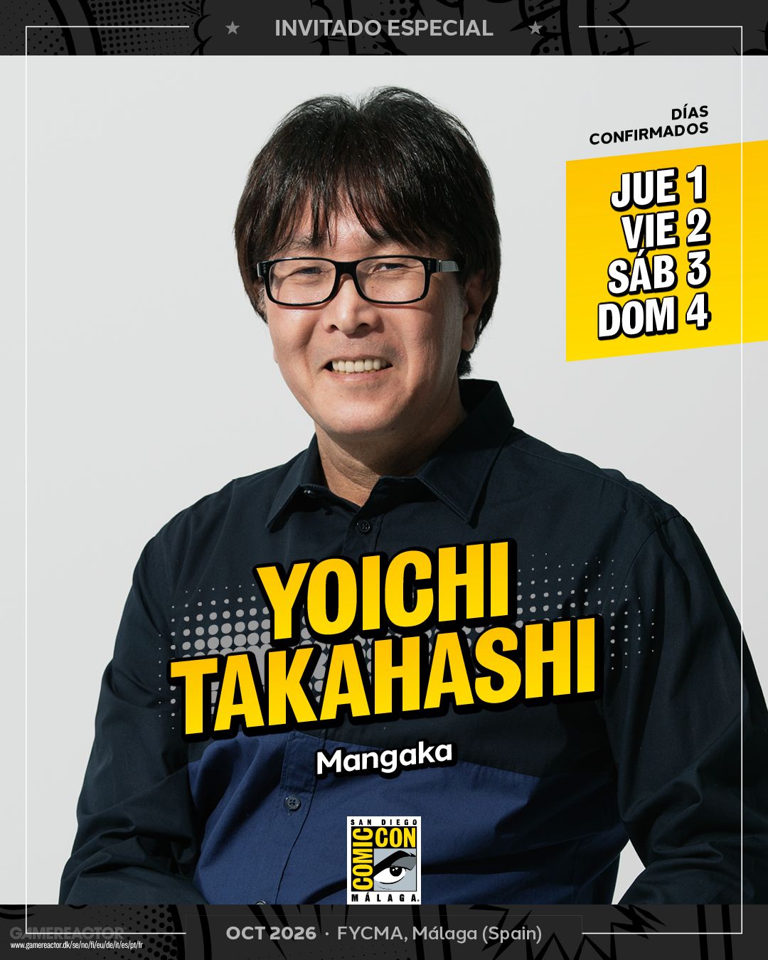 Yoichi Takahashi, el creador de Oliver y Beni, nueva confirmación para San Diego Comic-Con Málaga 2026, ¡y además estará presente los cuatro días!
