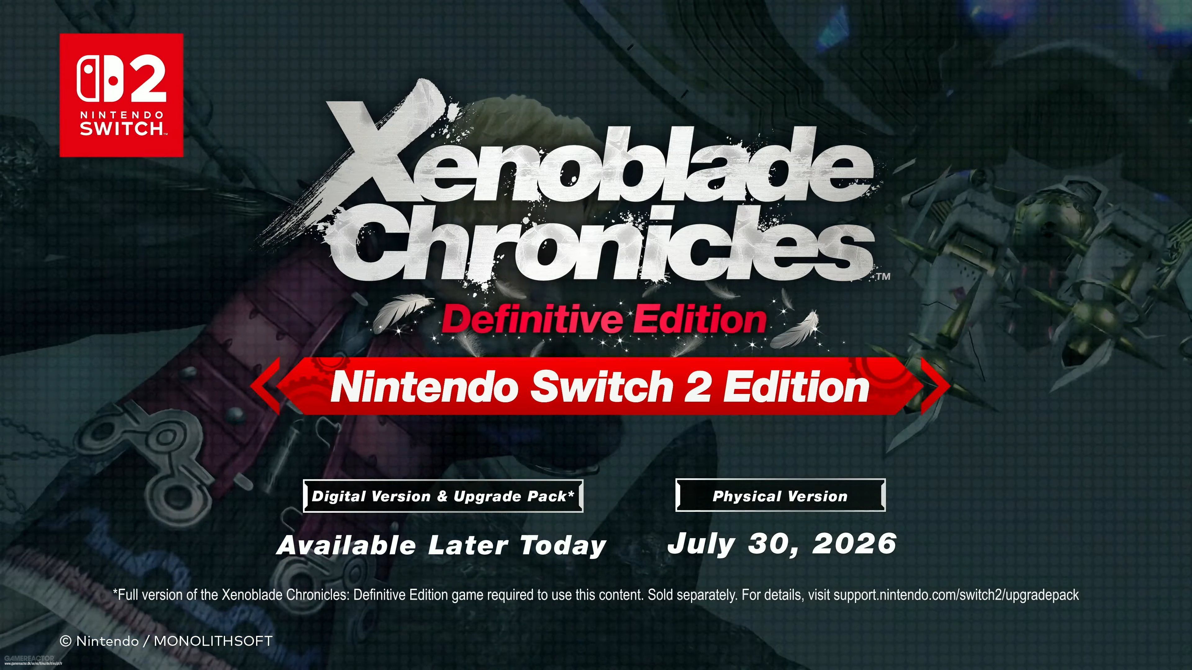 Ni, uno, ni dos: Los tres juegos numerados de Xenoblades Chronicles tendrán versiones nativas en Nintendo Switch 2