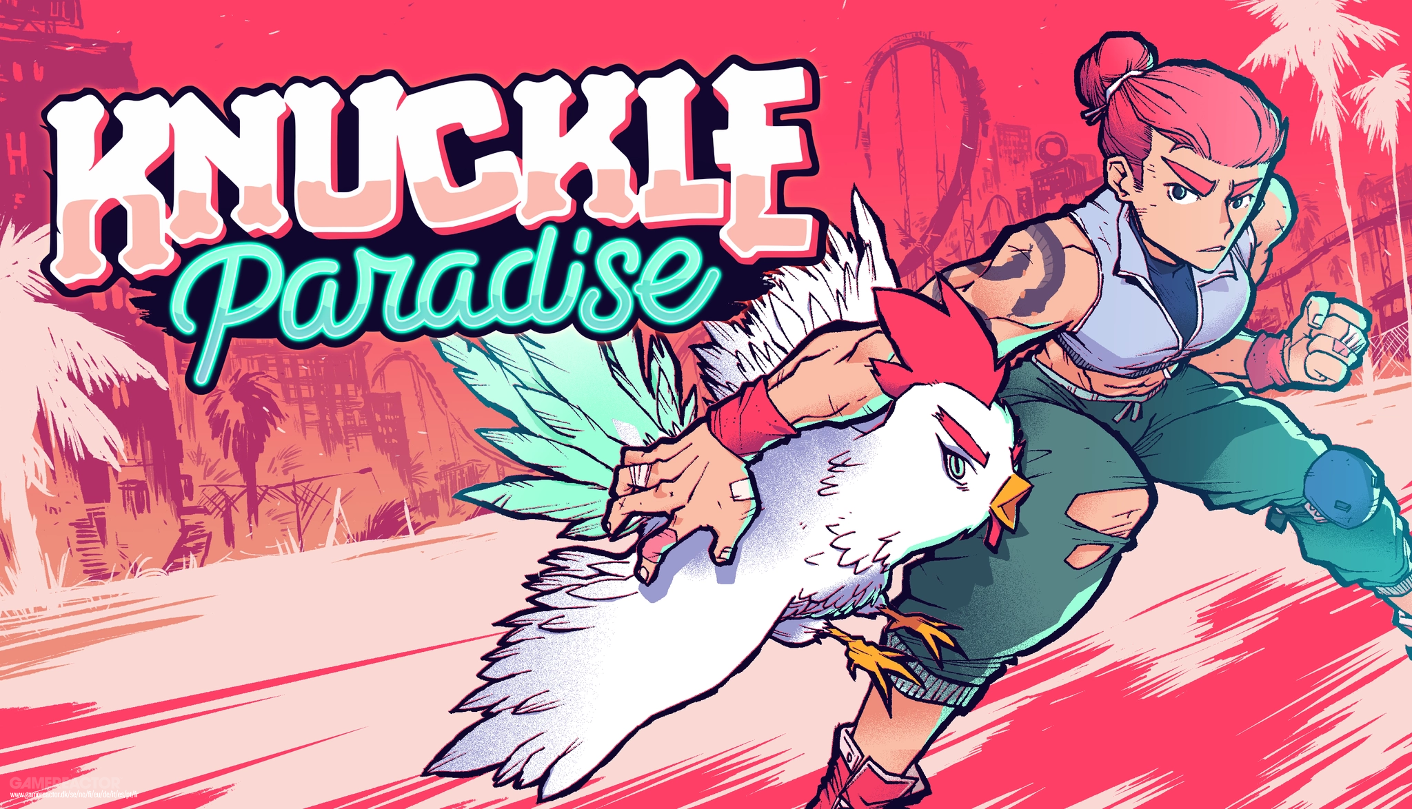 Knuckle Paradise, con Janet y su gallo de pelea contra el barrio, llegará a Steam el año que viene
