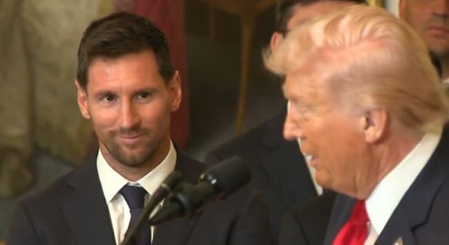 Leo Messi visita a Donald Trump en la Casa Blanca: su cara cuando menciona a Ronaldo