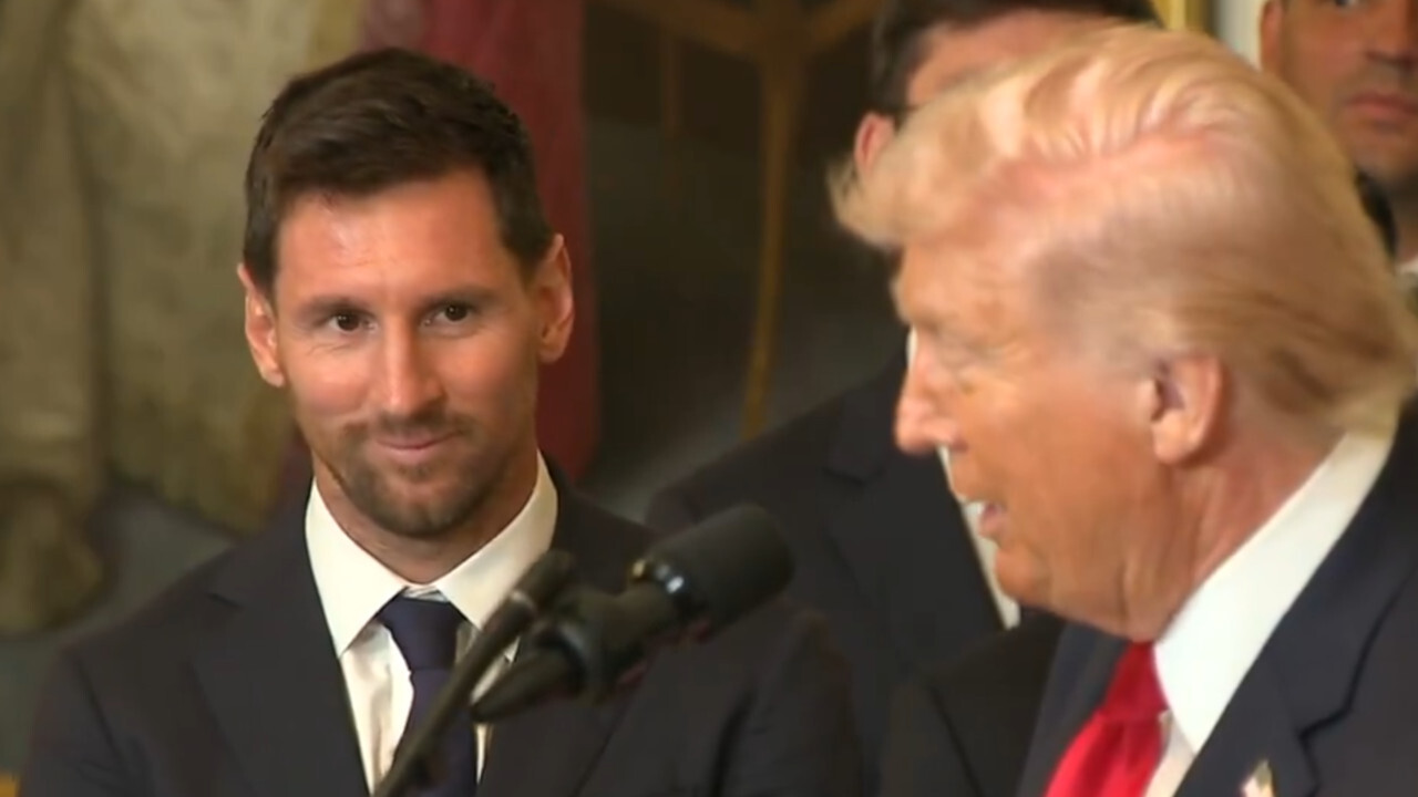 Leo Messi visita a Donald Trump en la Casa Blanca: su cara cuando menciona a Ronaldo