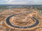 El circuito de F&oacute;rmula 1 de Madrid completa el asfaltado de la curva Monumental con un peralte del 24