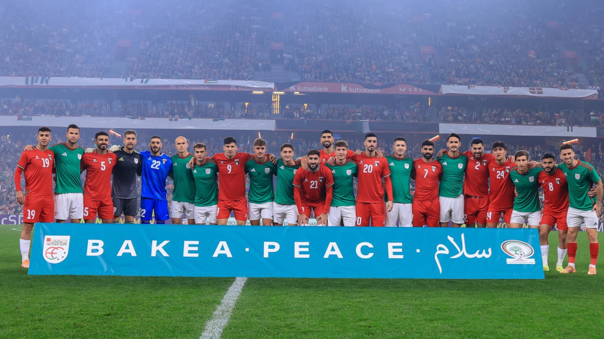 Palestina juega su primera partido en Europa contra la selección vasca