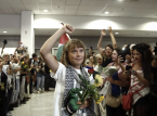 Greta Thunberg, recibida en Atenas tras su expulsi&oacute;n de Israel