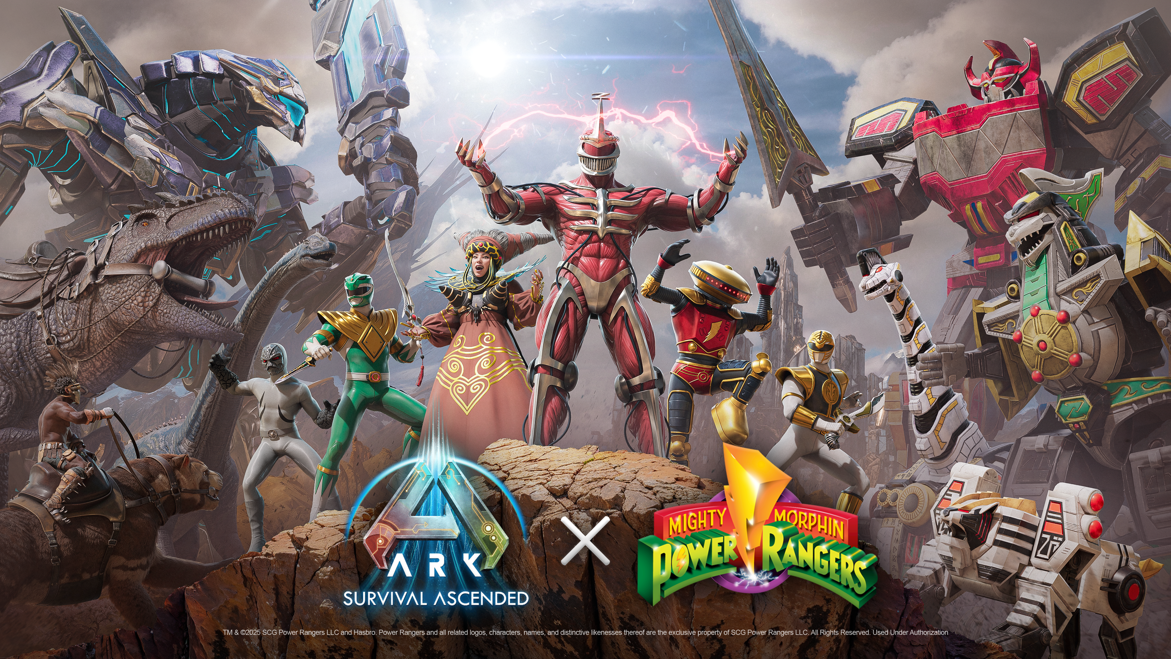 Ark: Survival Ascended amplía su catálogo de objetos de los Power Rangers con un mod oficial
