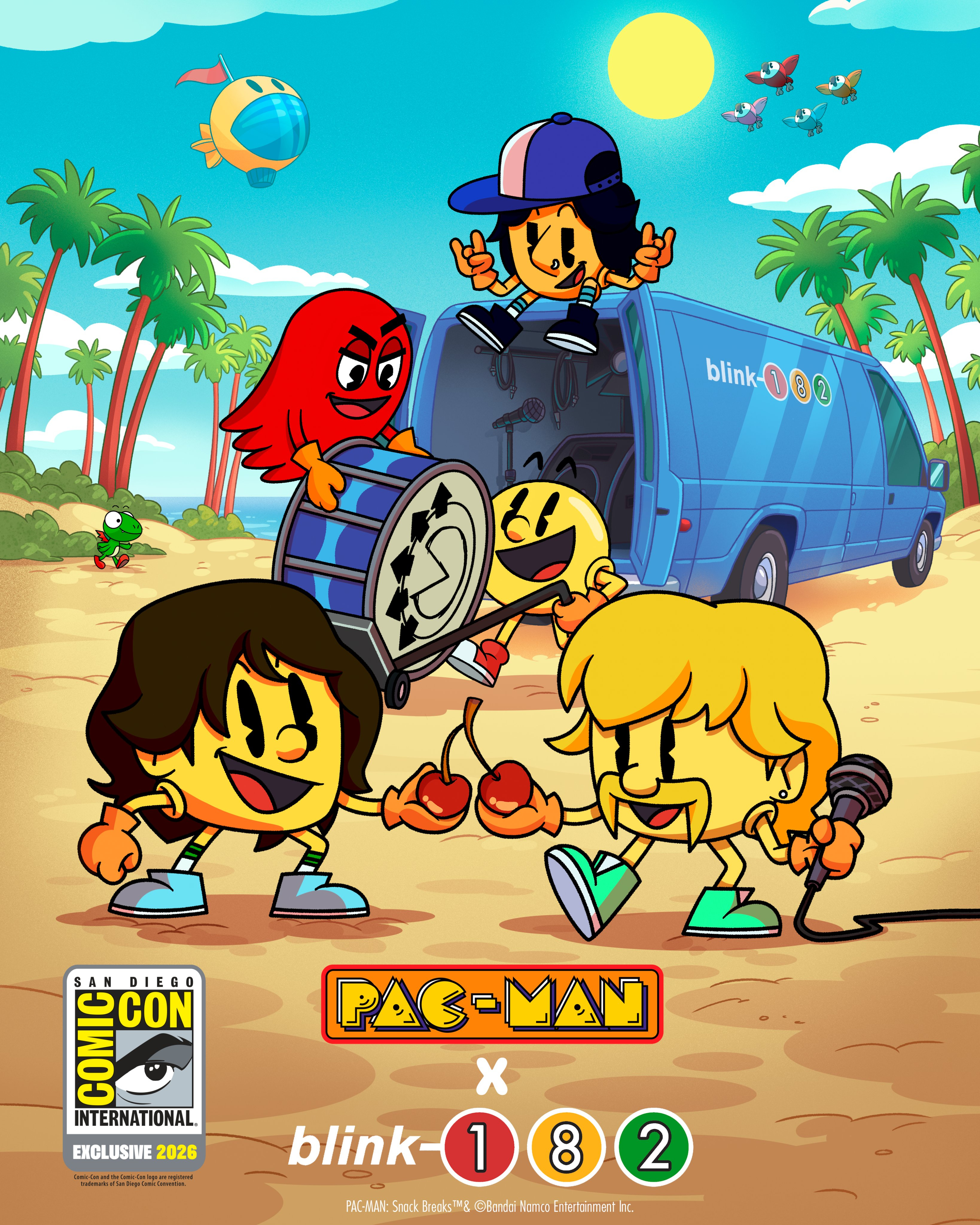 El crossover entre Pac-Man y Blink-182 no lo viste venir, ¿eh? Nosotros tampoco, pero sí lo harán los asistentes a la San Diego Comic-Con