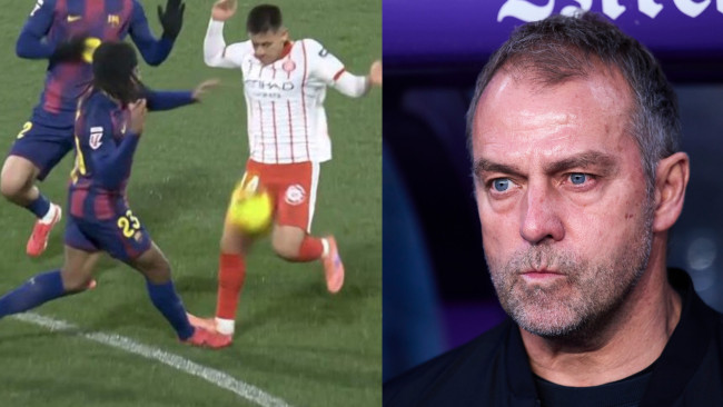 El Barcelona se queja de la falta sobre Koundé: "Todos lo visteis", dice Hansi Flick