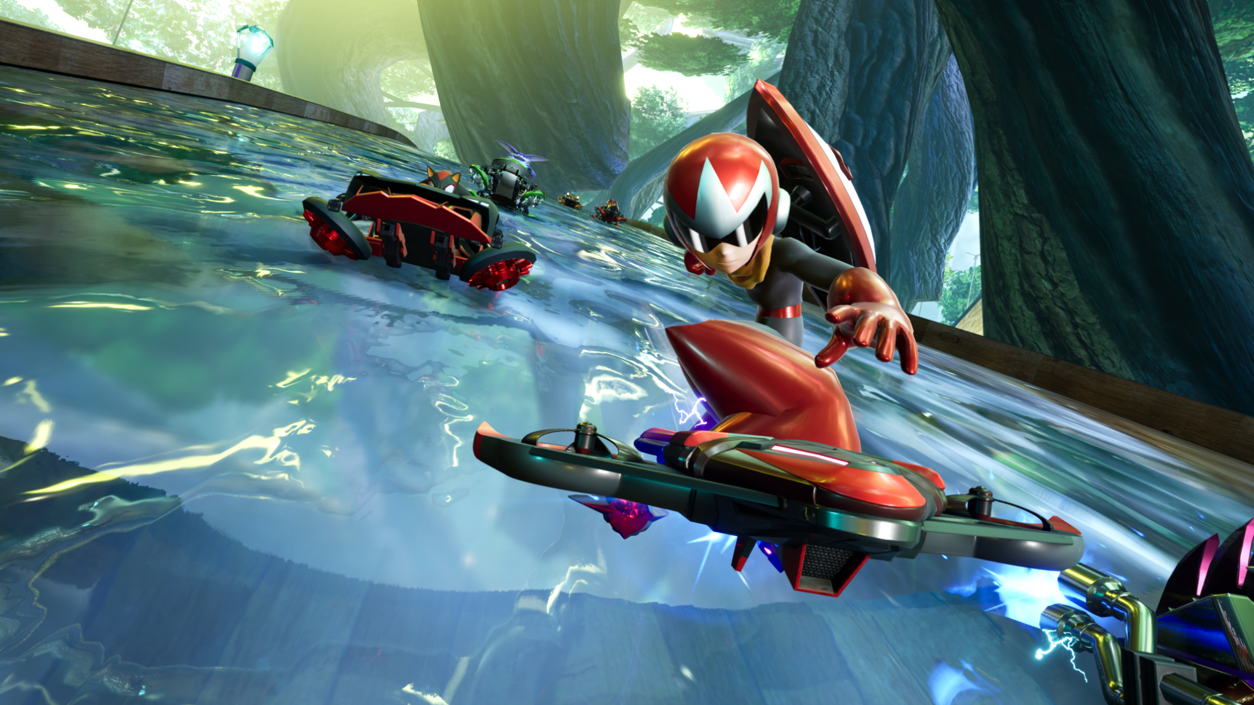 Echa un vistazo a Mega Man y Proto Man en Sonic Racing: Crossworlds