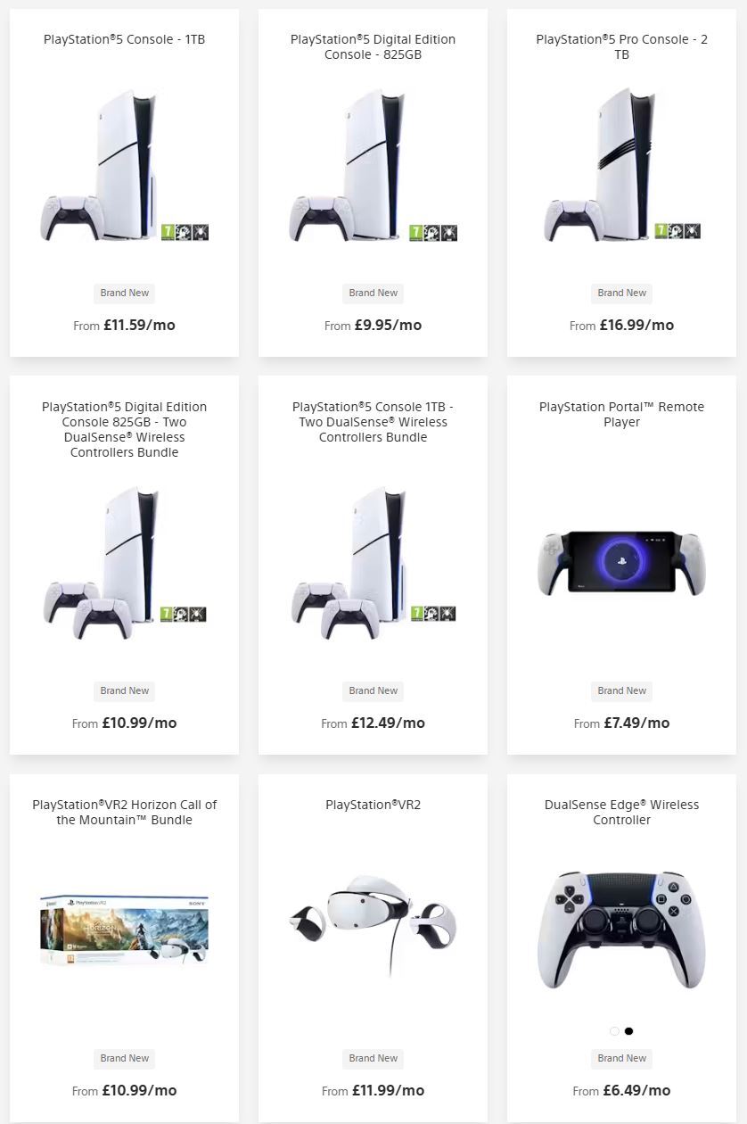 Puedes alquilar una PS5 en Reino Unido por unos 10 € al mes