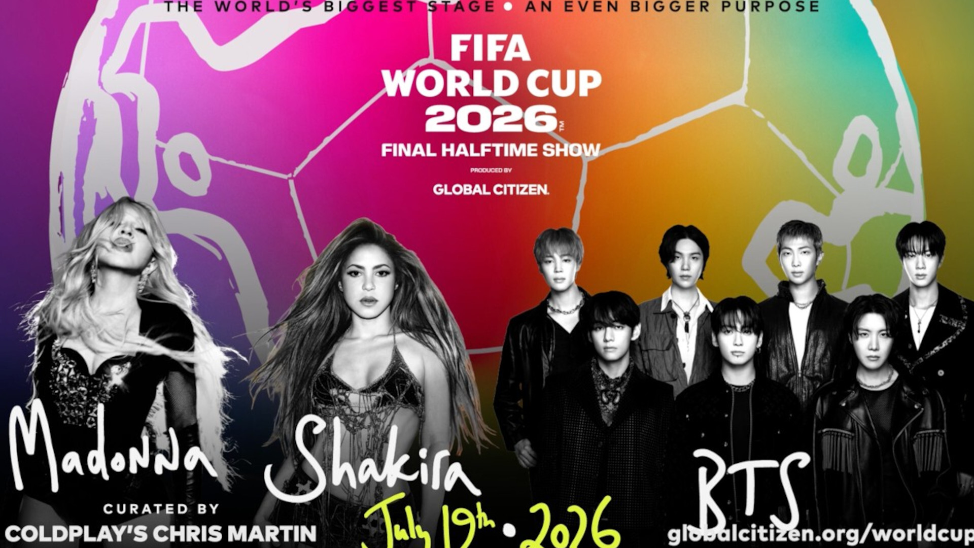 Shakira, Madonna y BTS, en el espectáculo de la final del Mundial