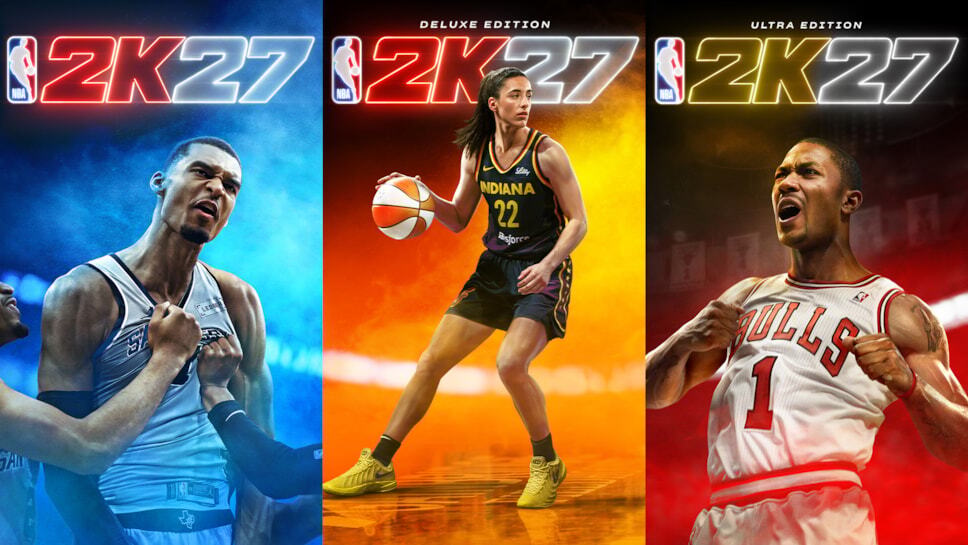 Las tres portadas de NBA 2K27 en sus distintas ediciones son para Victor Wembanyama, Caitlin Clark y Derrick Rose