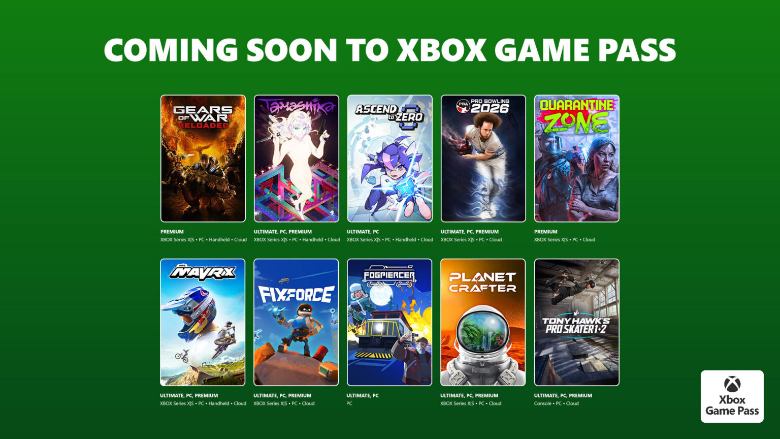 Gears of War: Reloaded y Tony Hawk's Pro Skater 1 + 2 encabezan las primeras incorporaciones a Game Pass en julio