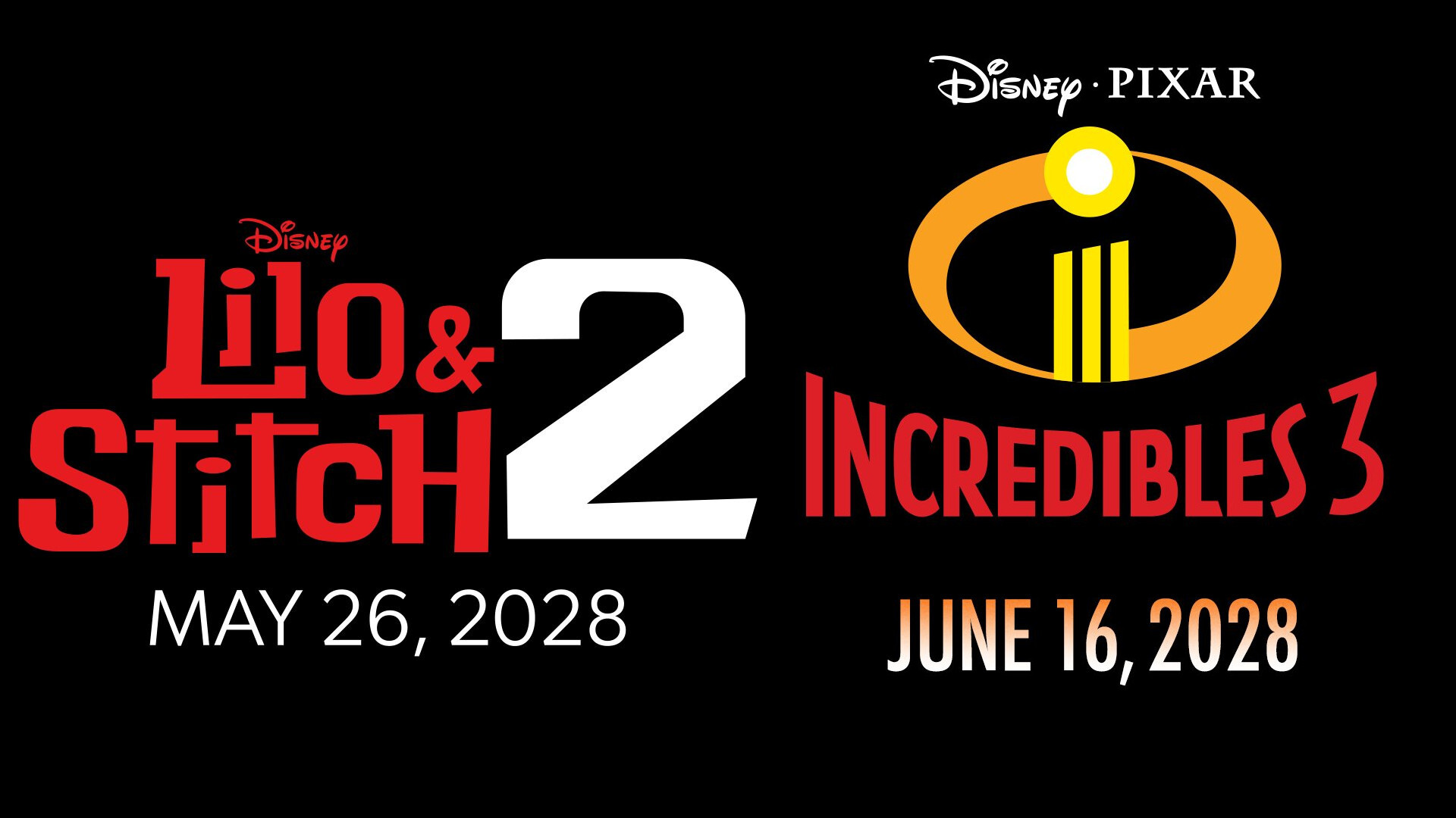 Disney confirma las fechas de estreno de Los Increíbles 3 y Lilo y Stitch 2