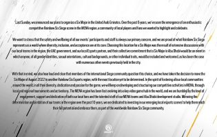 Ubisoft saca Rainbow Six Siege Major de Abu Dhabi ante el rechazo