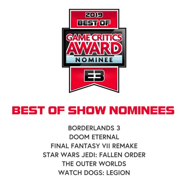 Lista: Todos los juegos nominados a los Premios Best of E3