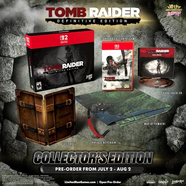 La trilogía de Tomb Raider iniciada en 2013 tendrá una lujosa edición coleccionista en Nintendo Switch 2 publicada por LRG