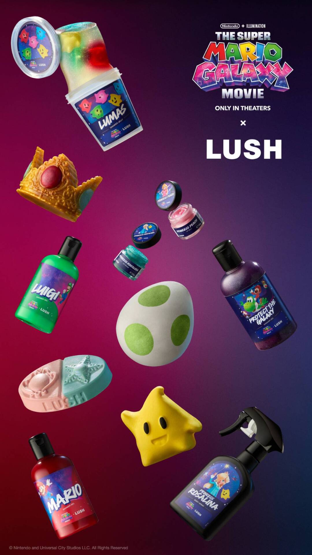 Super Mario Galaxy: La película tiene una colaboración con Lush que empieza hoy mismo