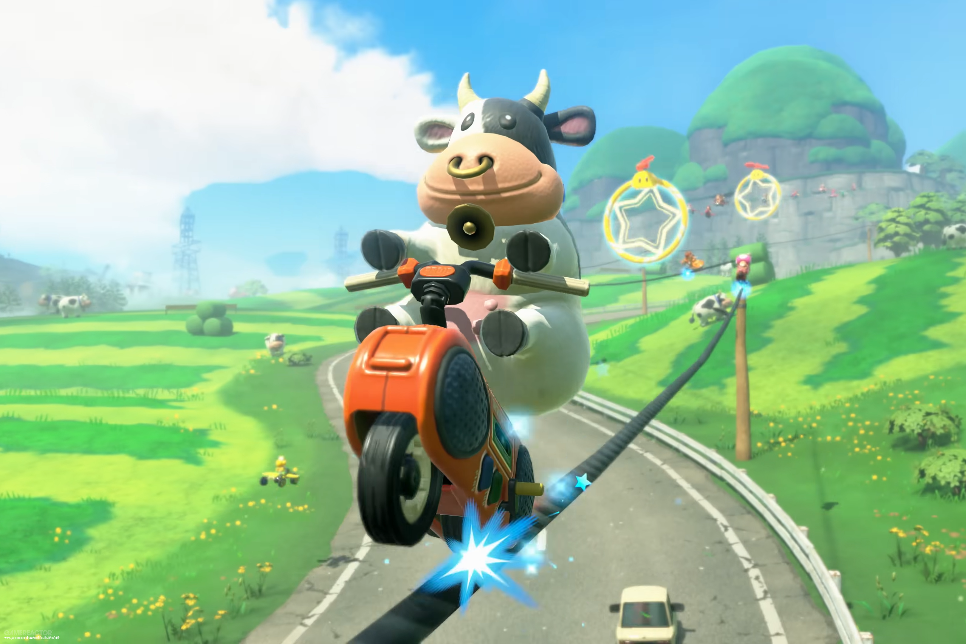 La organización PETA la toma con Nintendo por el anillo nasal del personaje de Vaca en Mario Kart World