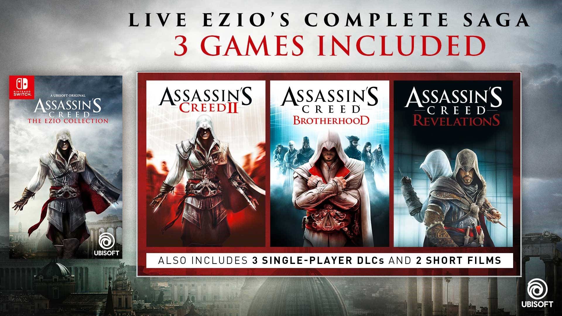 transacción salami Sofocar La Ezio Collection de Assassin's Creed llega a Switch en falso físico