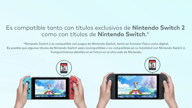 Nintendo Switch 2 será retrocompatible con Switch, pero puede que algunos juegos no funcionen