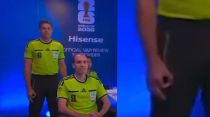El árbitro australiano Shaun Evans ha sido absuelto tras realizar el gesto del círculo en el Mundial