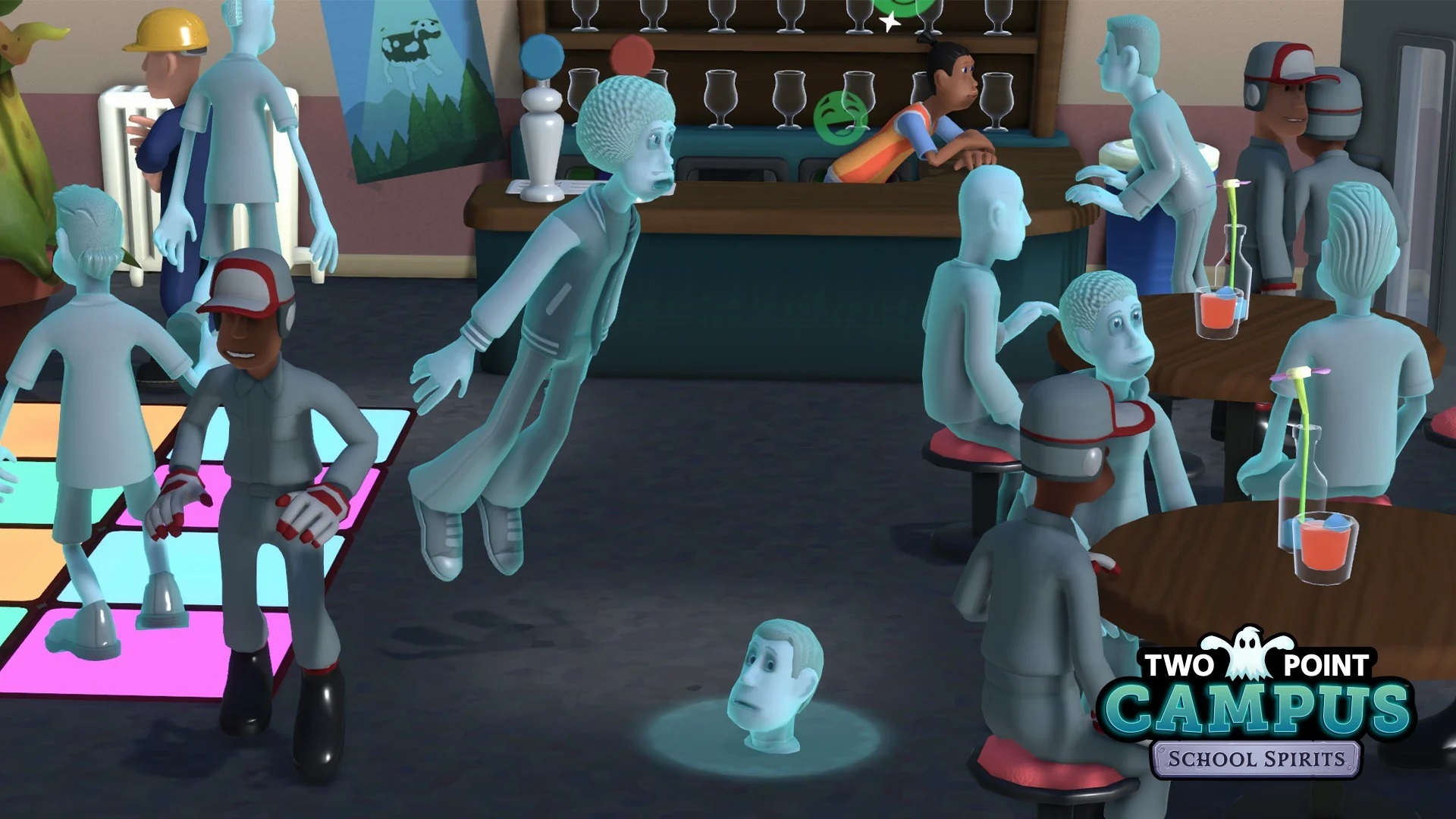 Ghostbusters students in the new expansion for Two Point Campus: Academic Spirit