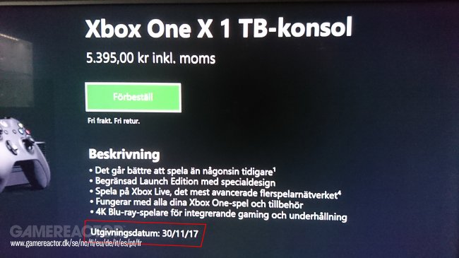 ¿Retraso inminente de Xbox One X?