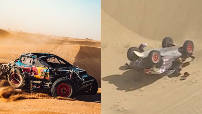 El vigente campeón del Dakar, Carlos Sainz, obligado a retirarse por su accidente