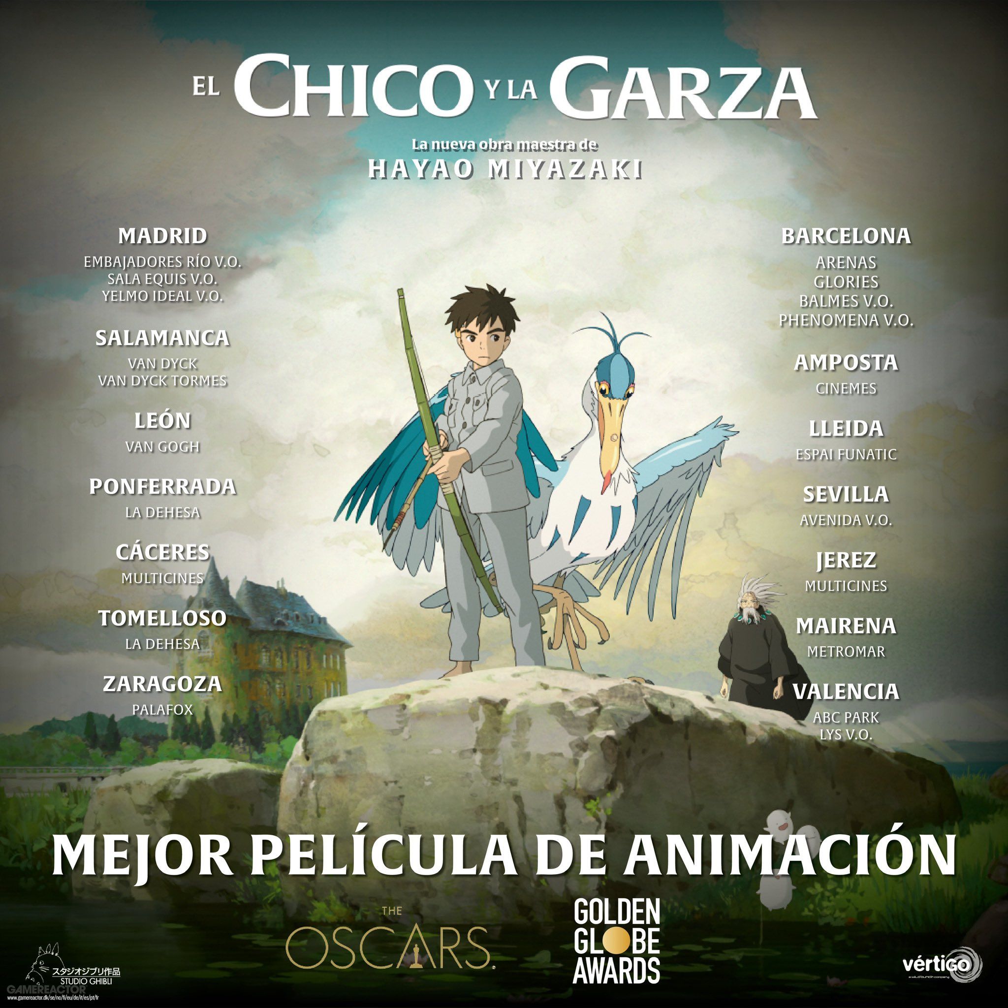 Reestreno en España de El chico y la garza, el segundo Oscar de Hayao Miyazaki tras El viaje de Chihiro