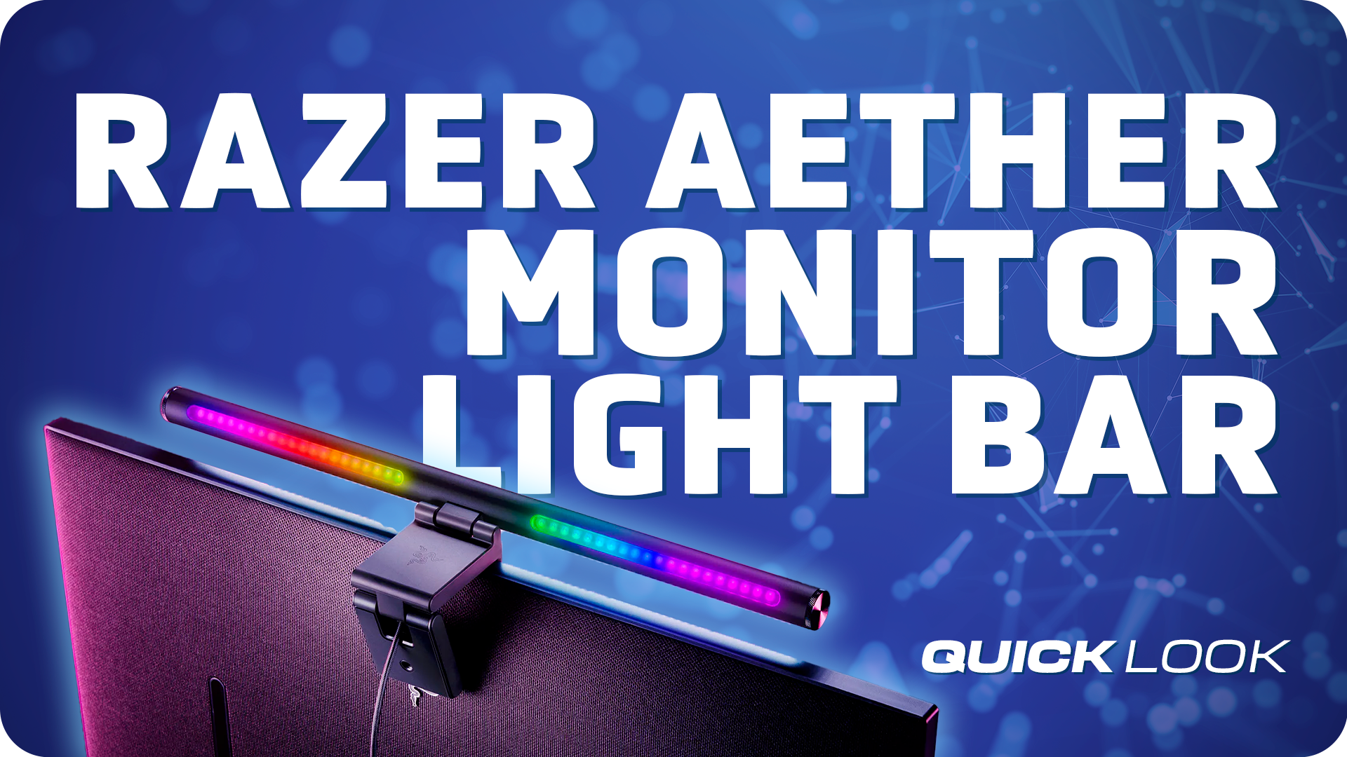 La barra de luces para monitor Razer Aether aporta aún más RGB a tu configuración