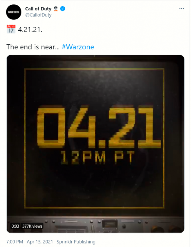 'Baneo' y evento masivos en Call of Duty: Warzone