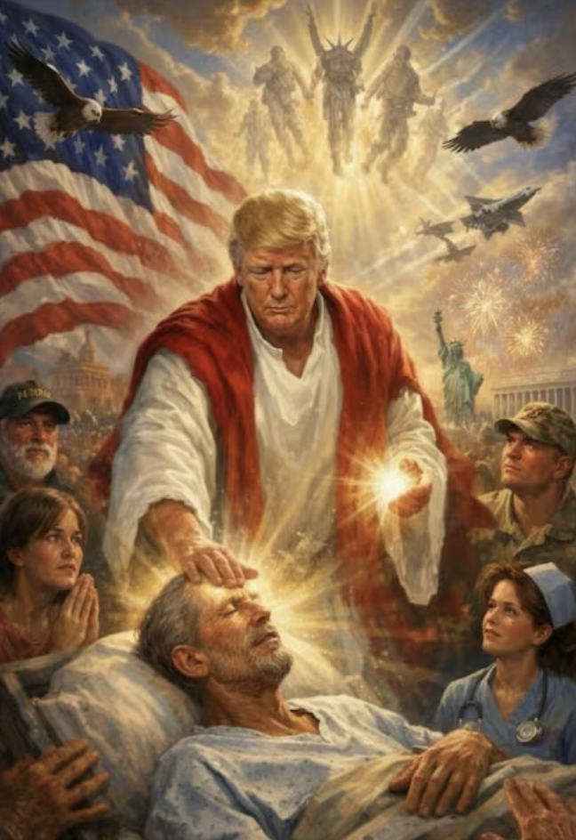 La imagen de Trump en AI como Jesucristo provoca reacciones violentas en medio de la disputa con el Papa León
