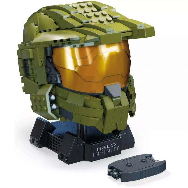 El casco del Jefe Maestro en casa con Mega Construx