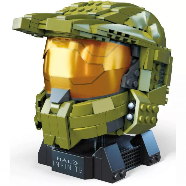 El casco del Jefe Maestro en casa con Mega Construx