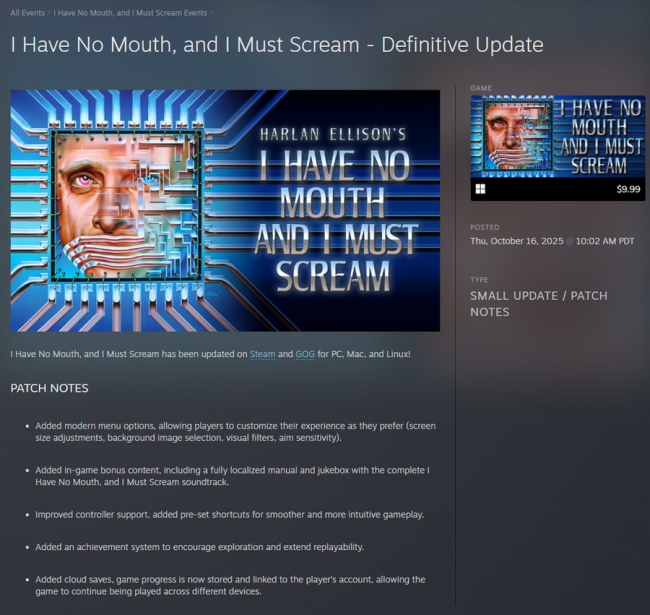 I Have No Mouth, And I Must Scream