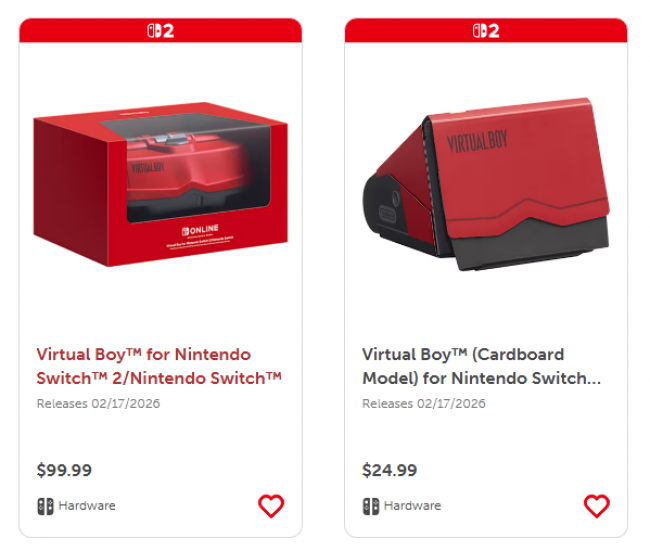 El accesorio Virtual Boy de Nintendo costará 100 dólares