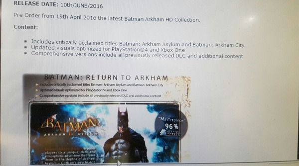 Batman: Return to Arkham
