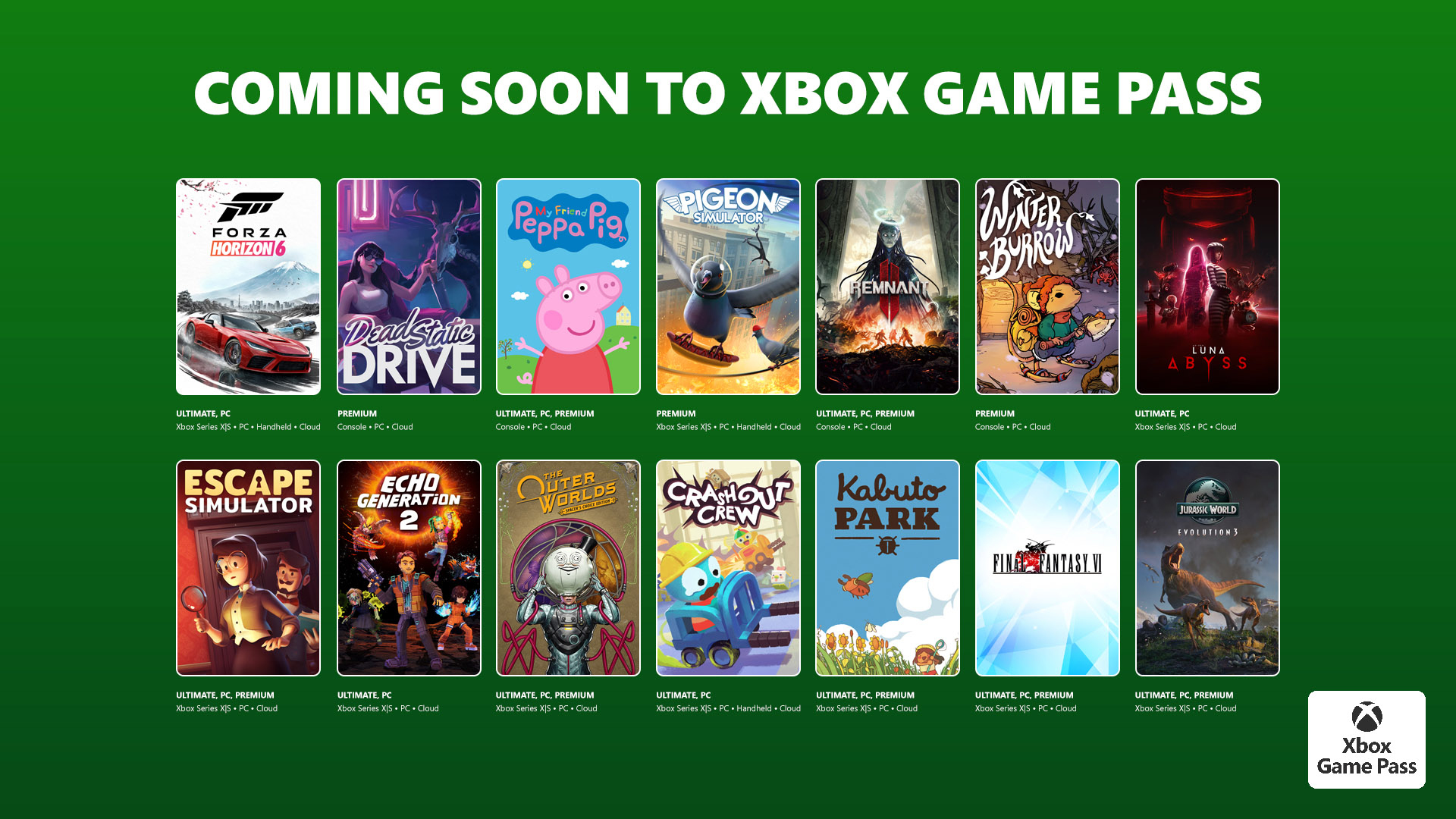 Game Pass celebra la llegada de Forza Horizon 6, The Outer Worlds y Jurassic World Evolution 3, pero tmabién se despide de Metaphor: ReFantazio y Persona 4 Golden
