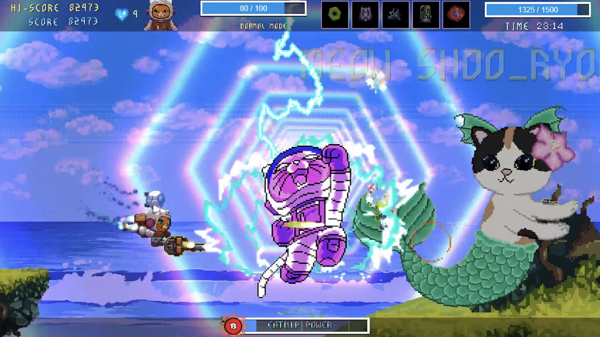 Astro Burn 1.0 llega a Steam el 30 de julio: Si te gustan los shooters arcade y los gatitos con traje de astronauta, no te puedes quedar sin él