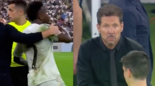 Lo que pasó entre Vinícius y Simeone en el derbi: 
